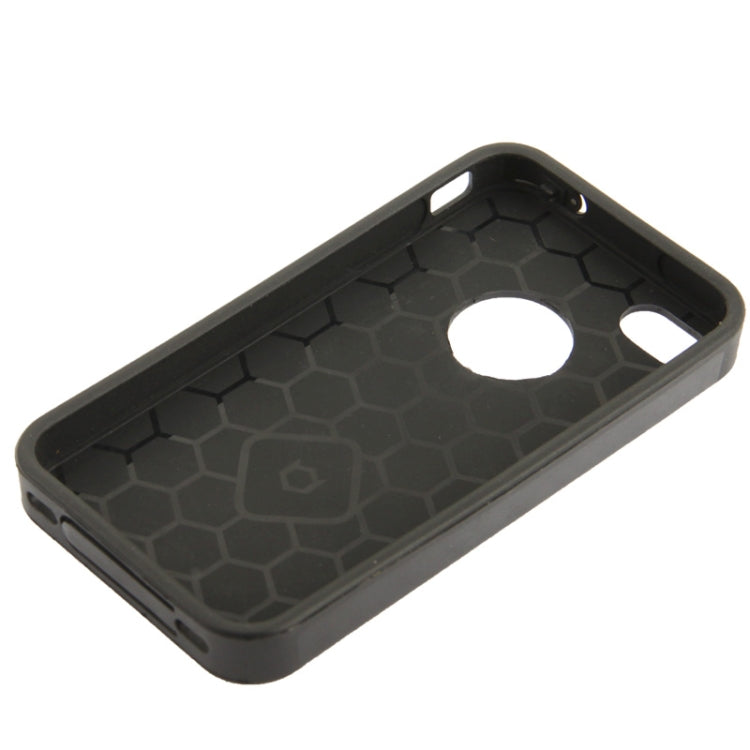 Crazy Horse Texture Paste Skin TPU Protective Case for iPhone 4 & 4S