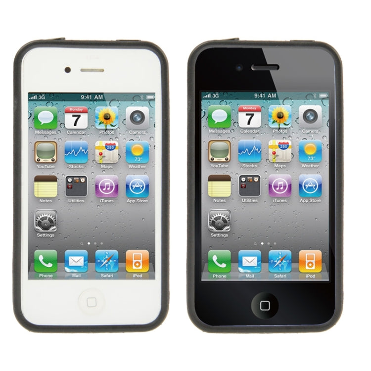 Crazy Horse Texture Paste Skin TPU Protective Case for iPhone 4 & 4S