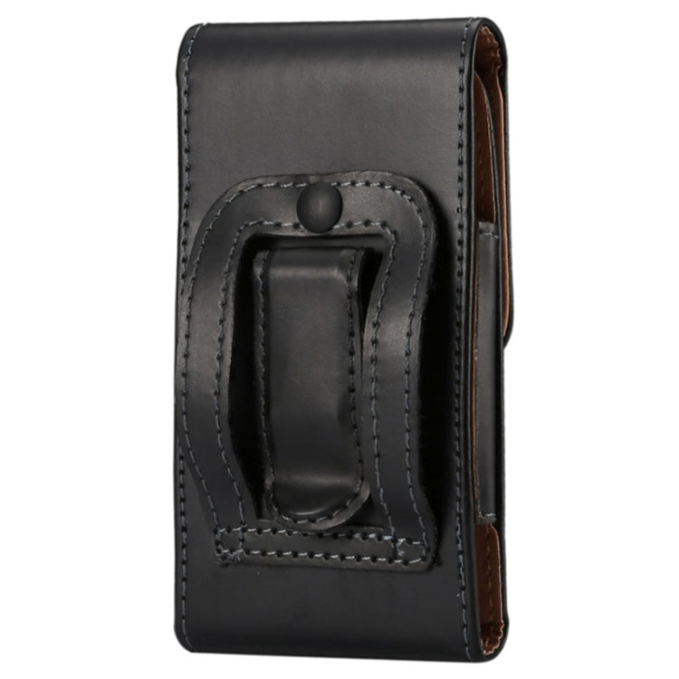 Crazy Horse Texture Vertical Flip Leather Case / Waist Bag with Back Splint for iPhone 4