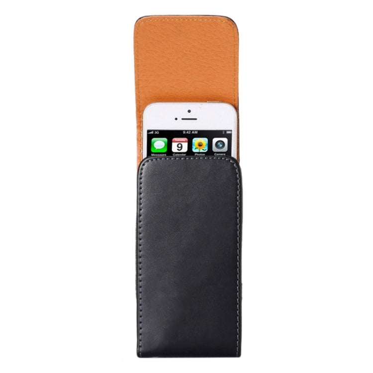 Crazy Horse Texture Vertical Flip Leather Case / Waist Bag with Back Splint for iPhone 4