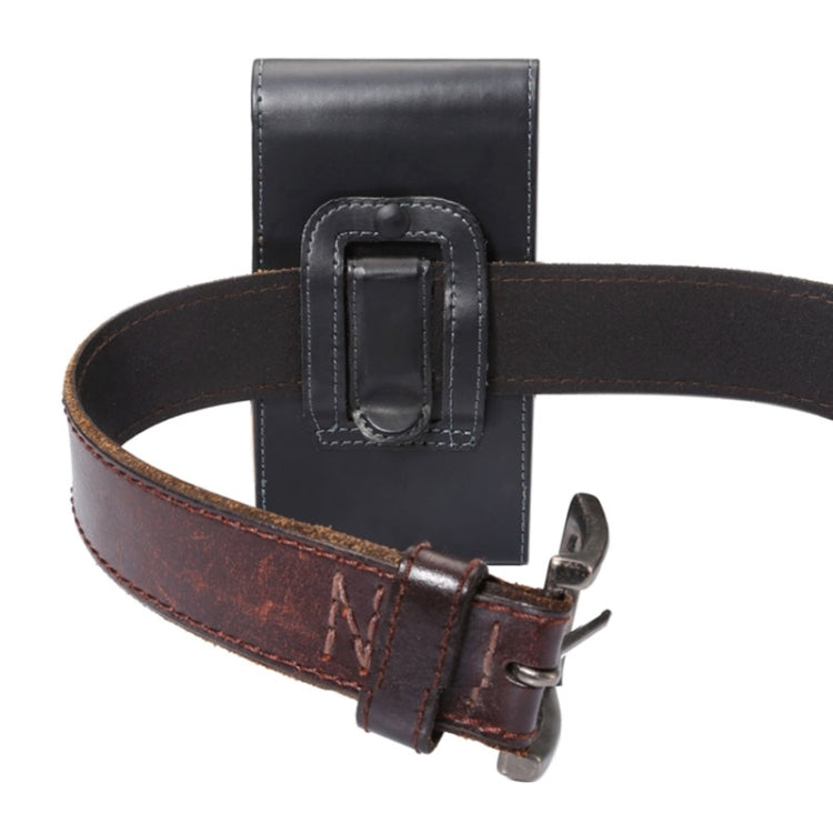 Crazy Horse Texture Vertical Flip Leather Case / Waist Bag with Back Splint for iPhone 4