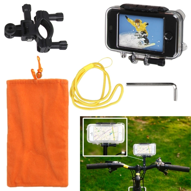 Protective Shell Waterproof Case Cover Sports Accessories Mounting Kit for iPhone 4 & 4S, Waterproof Depth: 10m