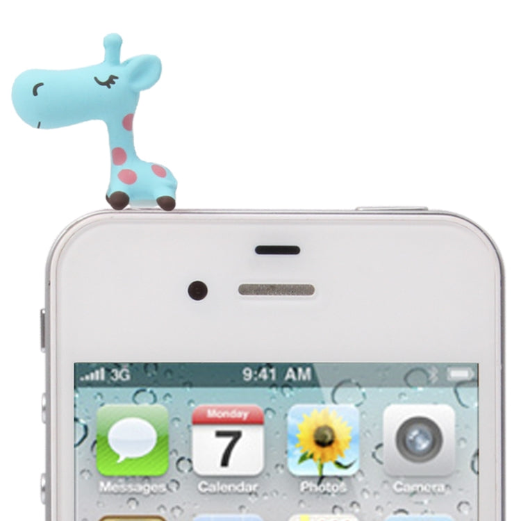 3.5mm Jack Lovely Giraffe Style Creative Earphone Dust Plug for iPhone 4 & 4S / Galaxy S IV / i9500 / i9200