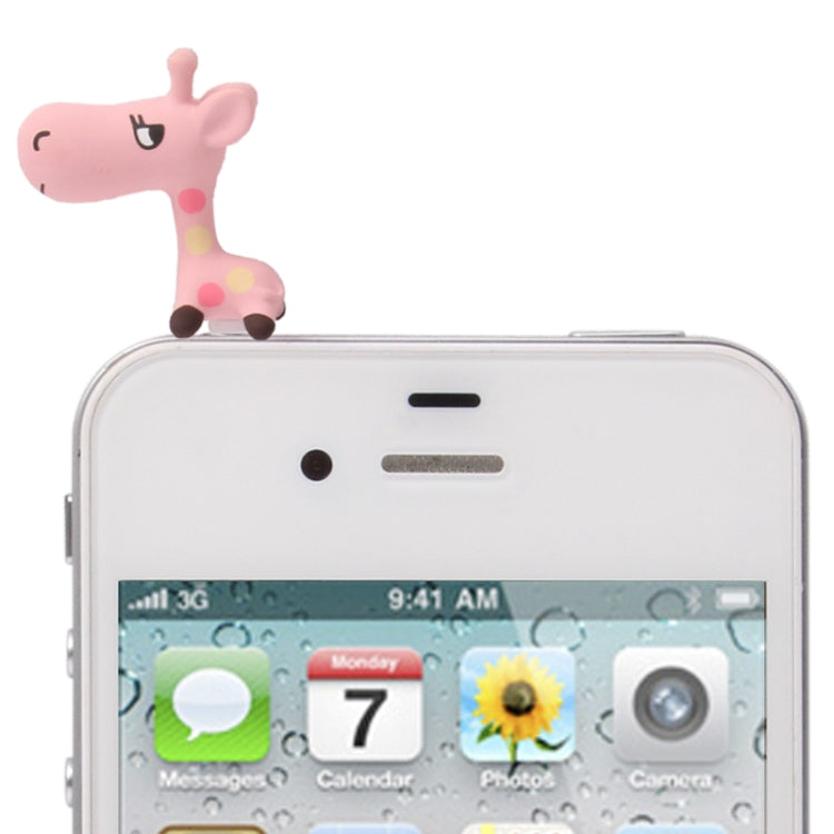 3.5mm Jack Lovely Giraffe Style Creative Earphone Dust Plug for iPhone 4 & 4S / Galaxy S IV / i9500 / i9200