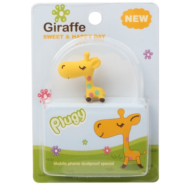 3.5mm Jack Lovely Giraffe Style Creative Earphone Dust Plug for iPhone 4 & 4S / Galaxy S IV / i9500 / i9200