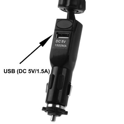 Universal Car Mount with 5V / 1.5A USB Charger for iPhone 4 & 4S / 3GS / Galaxy S III / i9300 / Smart Phone, Support 360 Degree Rotation, Width: 58-85mm(Black)