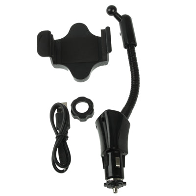 Universal Car Mount with 5V / 1.5A USB Charger for iPhone 5 & 5C & 5S, iPhone 4 & 4S, Galaxy S IV / S IV mini / S III / i9300, Smart Phone, Support 360 Degree Rotation, Width: 58-85mm(Black)