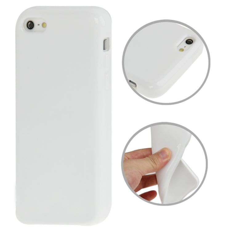 Pure Color Smooth Surface TPU Case  for iPhone 5C(White)