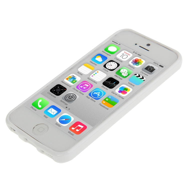 Pure Color Smooth Surface TPU Case  for iPhone 5C(White)