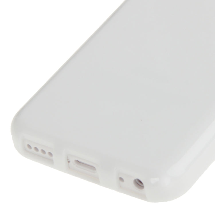 Pure Color Smooth Surface TPU Case  for iPhone 5C(White)