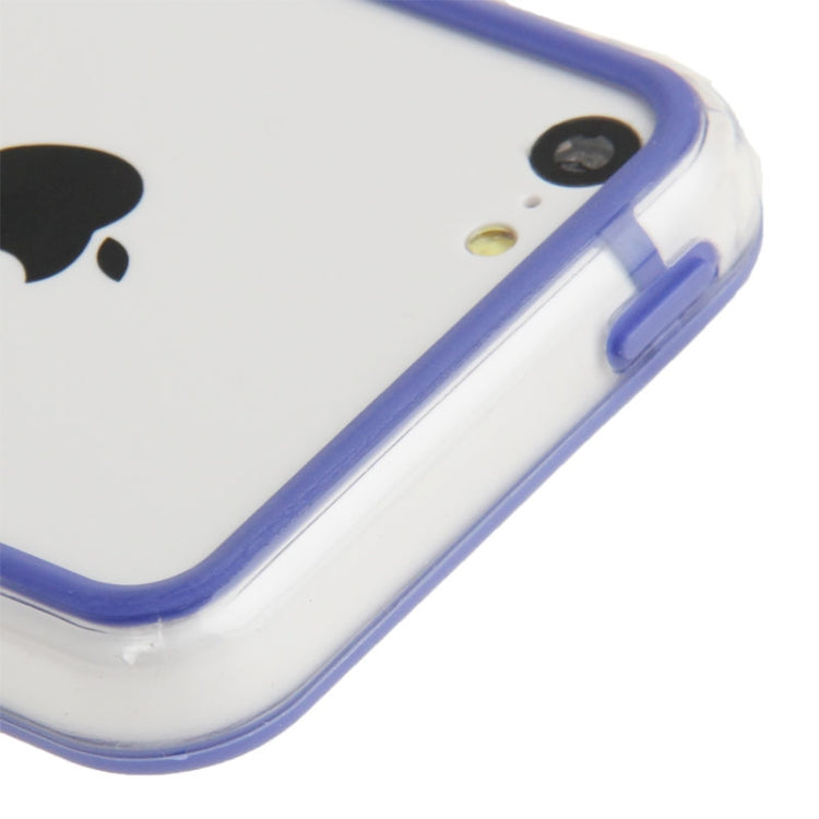Transparent Plastic + TPU Material Bumper Frame for iPhone 5C