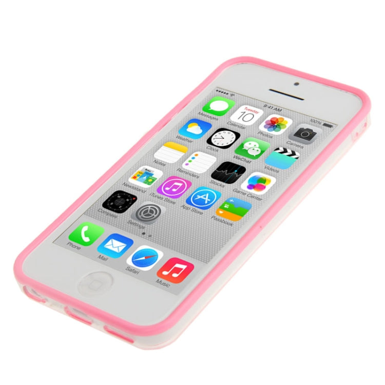 Transparent Plastic + TPU Material Bumper Frame for iPhone 5C