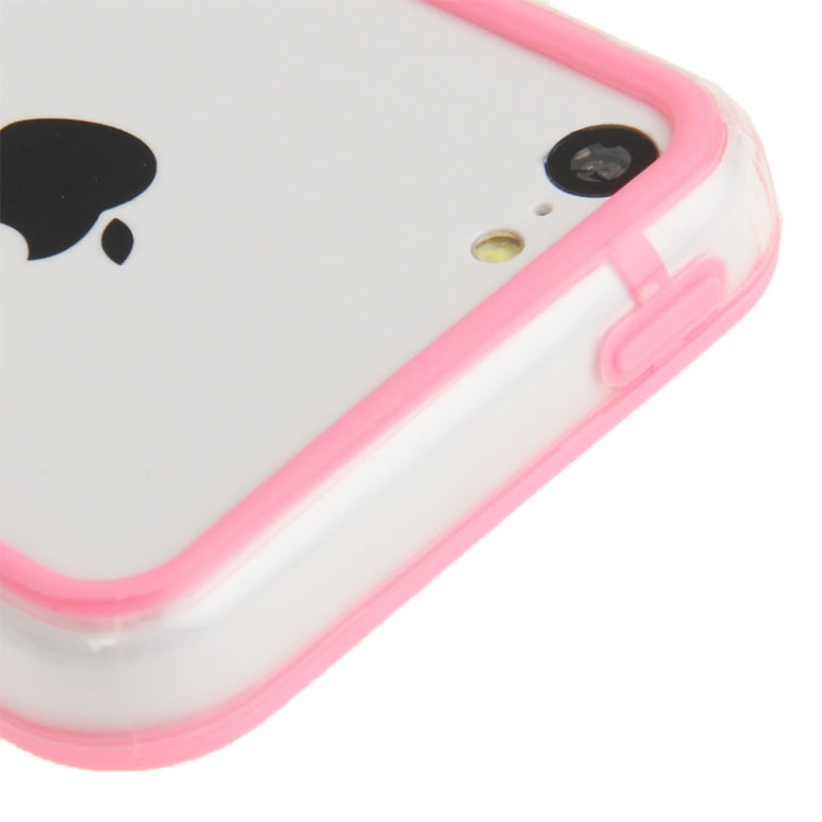 Transparent Plastic + TPU Material Bumper Frame for iPhone 5C