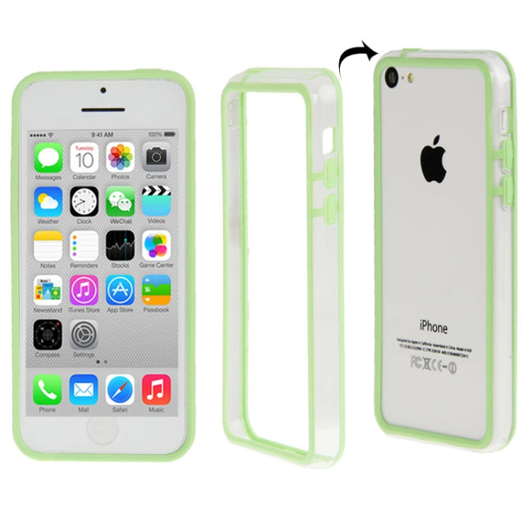 Transparent Plastic + TPU Material Bumper Frame for iPhone 5C