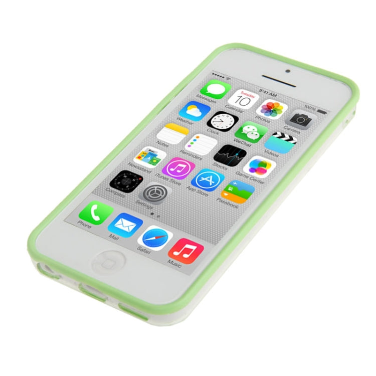 Transparent Plastic + TPU Material Bumper Frame for iPhone 5C
