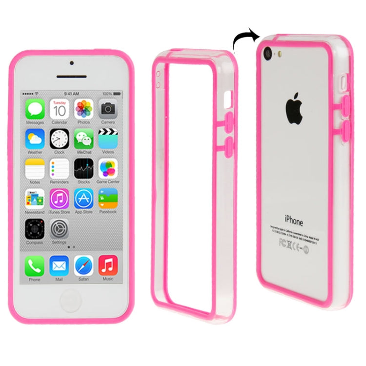 Transparent Plastic + TPU Material Bumper Frame for iPhone 5C