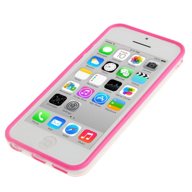 Transparent Plastic + TPU Material Bumper Frame for iPhone 5C