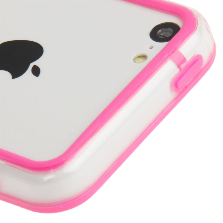 Transparent Plastic + TPU Material Bumper Frame for iPhone 5C