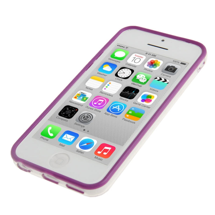 Transparent Plastic + TPU Material Bumper Frame for iPhone 5C