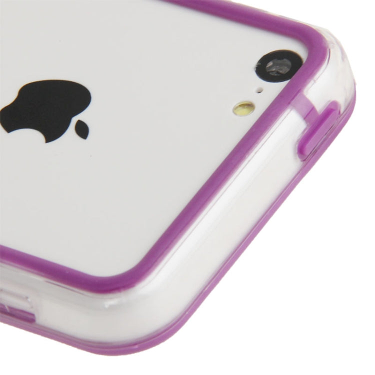 Transparent Plastic + TPU Material Bumper Frame for iPhone 5C