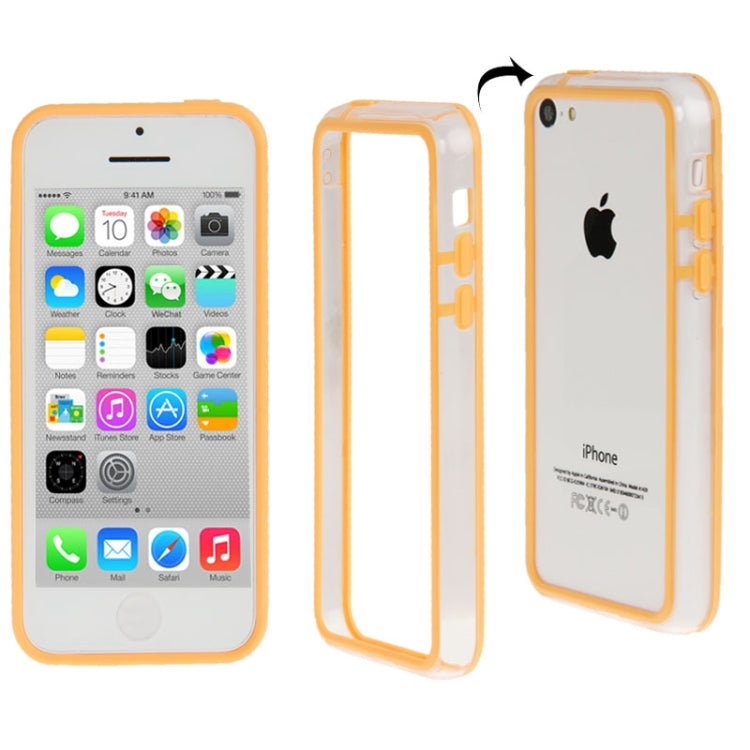 Transparent Plastic + TPU Material Bumper Frame for iPhone 5C