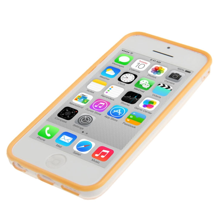 Transparent Plastic + TPU Material Bumper Frame for iPhone 5C