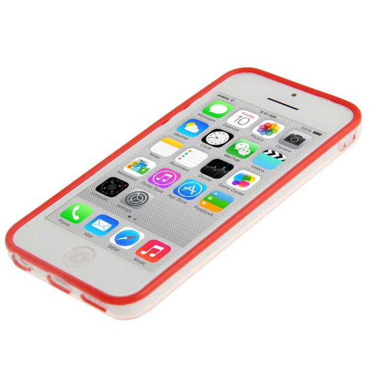 Transparent Plastic + TPU Material Bumper Frame for iPhone 5C