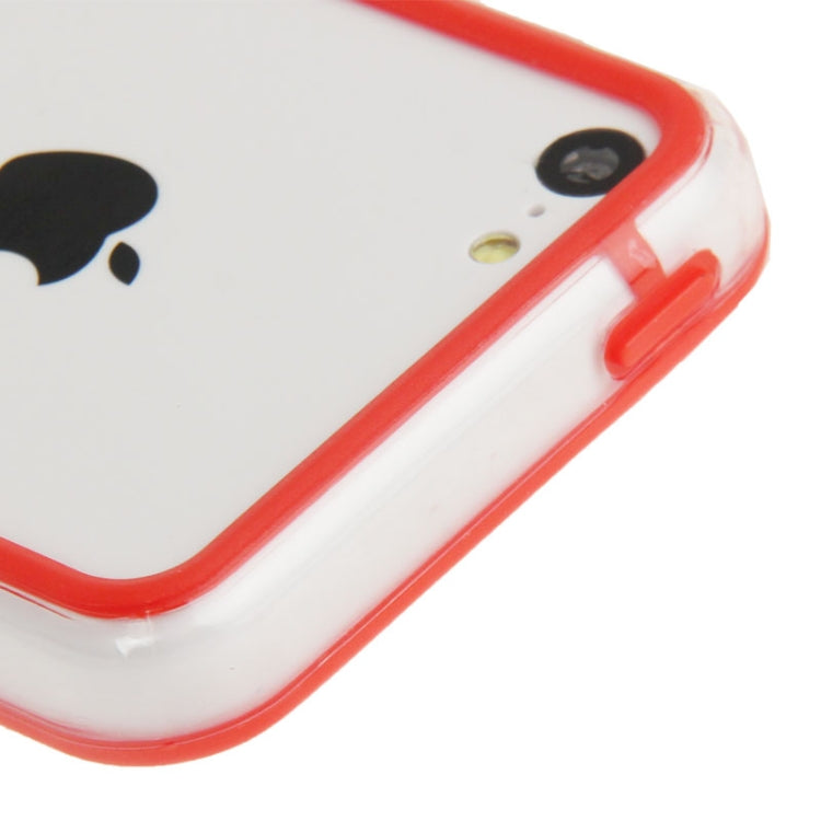 Transparent Plastic + TPU Material Bumper Frame for iPhone 5C