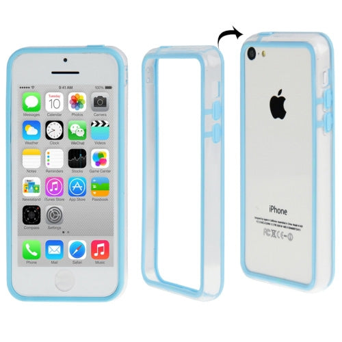 Transparent Plastic + TPU Material Bumper Frame for iPhone 5C