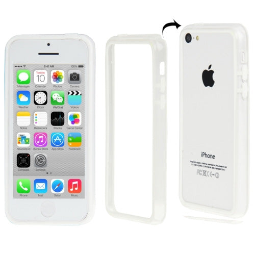 Transparent Plastic + TPU Material Bumper Frame for iPhone 5C