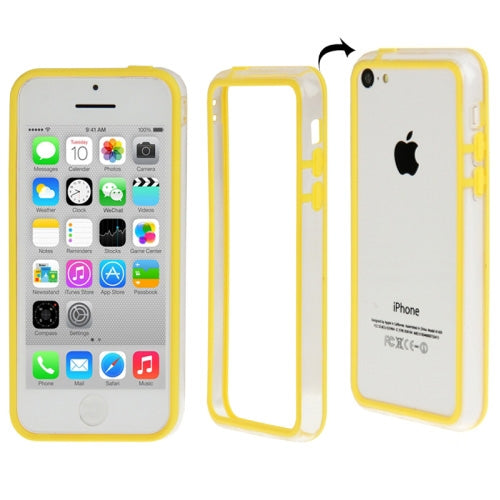 Transparent Plastic + TPU Material Bumper Frame for iPhone 5C