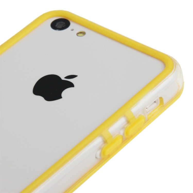 Transparent Plastic + TPU Material Bumper Frame for iPhone 5C