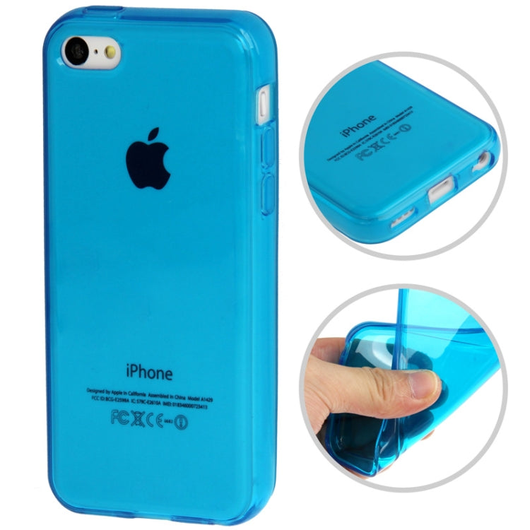 Smooth Surface Transparent TPU Protective Case for iPhone 5C