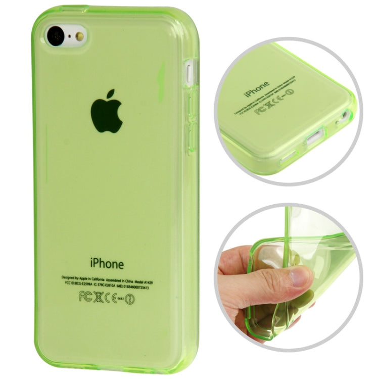 Smooth Surface Transparent TPU Protective Case for iPhone 5C