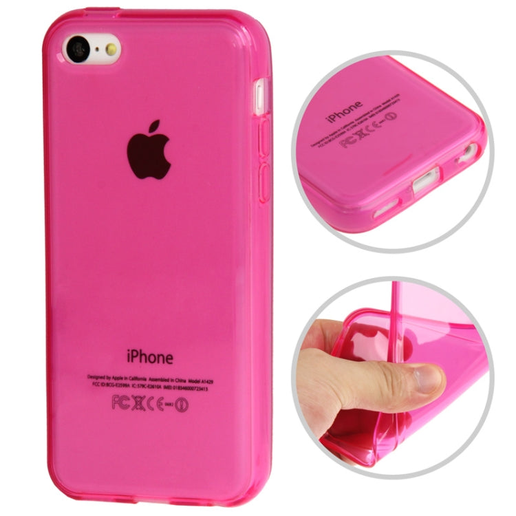 Smooth Surface Transparent TPU Protective Case for iPhone 5C