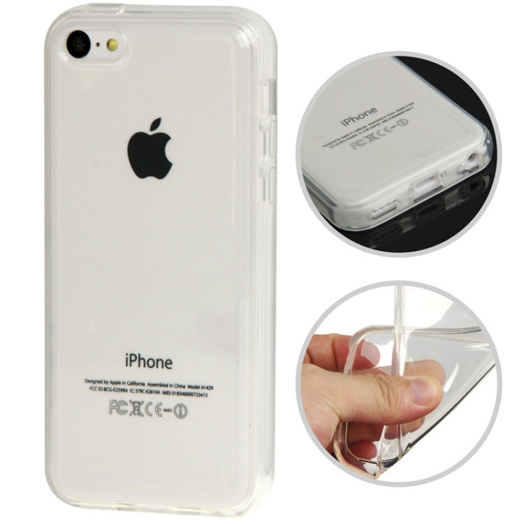 Smooth Surface Transparent TPU Protective Case for iPhone 5C