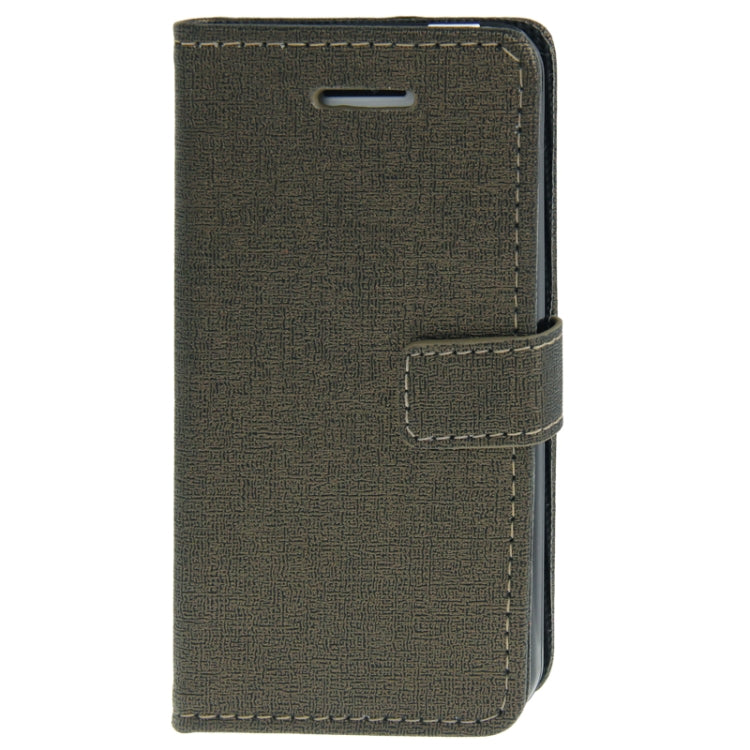 Linen Texture Leather Case with Credit Card Slots & Holder for iPhone 5C