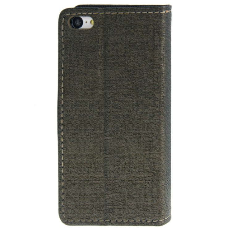 Linen Texture Leather Case with Credit Card Slots & Holder for iPhone 5C