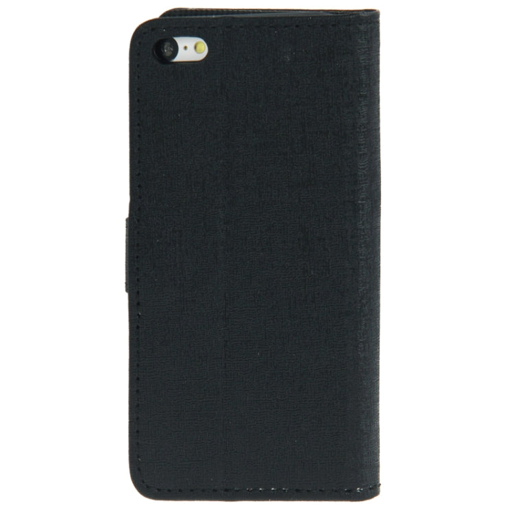 Linen Texture Leather Case with Credit Card Slots & Holder for iPhone 5C