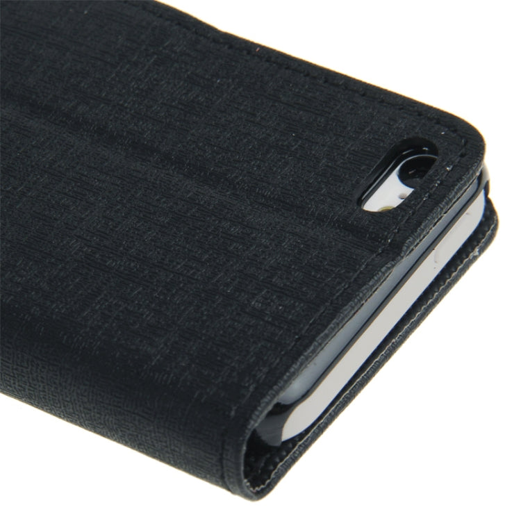 Linen Texture Leather Case with Credit Card Slots & Holder for iPhone 5C