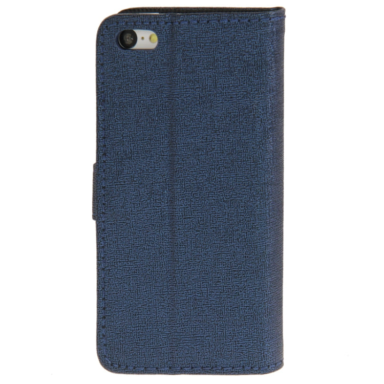Linen Texture Leather Case with Credit Card Slots & Holder for iPhone 5C