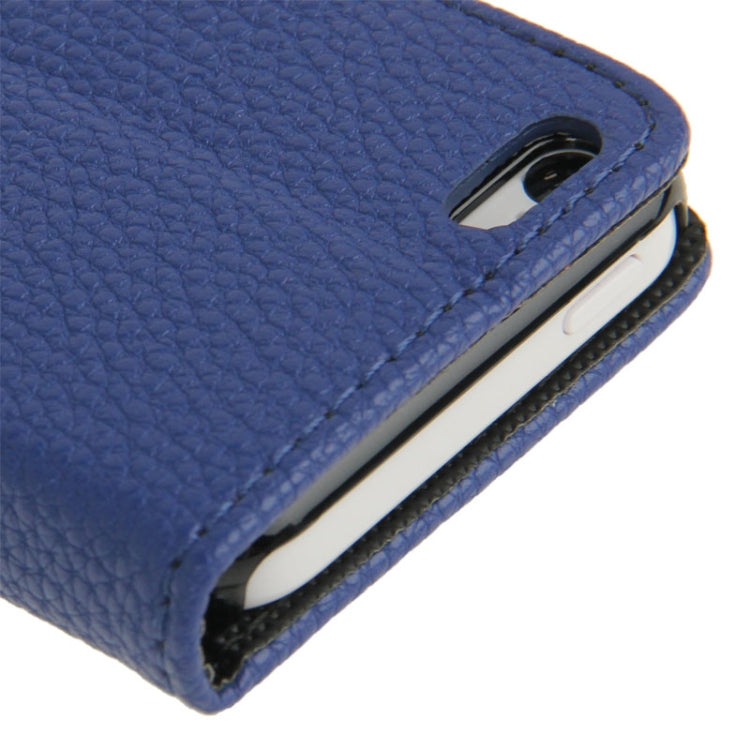 Litchi Texture Leather Case with Credit Card Slots & Holder for iPhone 5C