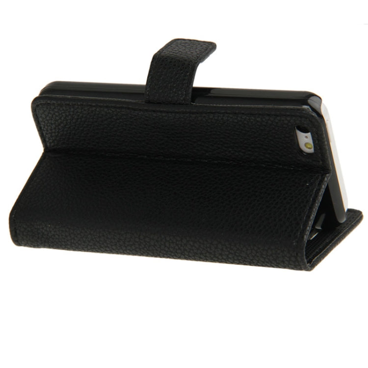 Litchi Texture Leather Case with Credit Card Slots & Holder for iPhone 5C