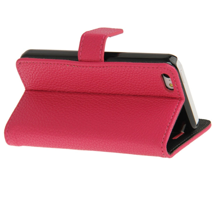 Litchi Texture Leather Case with Credit Card Slots & Holder for iPhone 5C