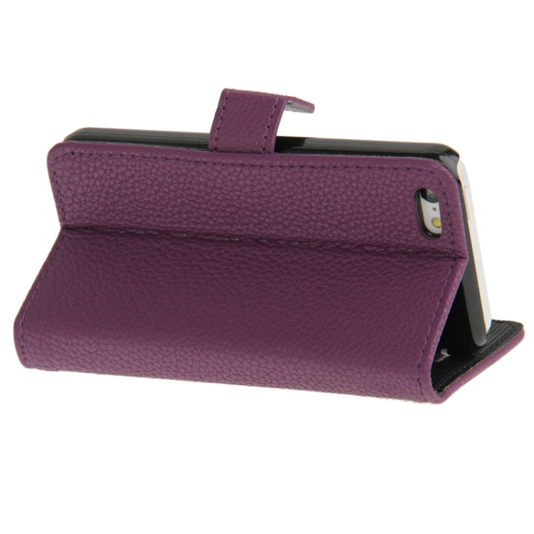 Litchi Texture Leather Case with Credit Card Slots & Holder for iPhone 5C