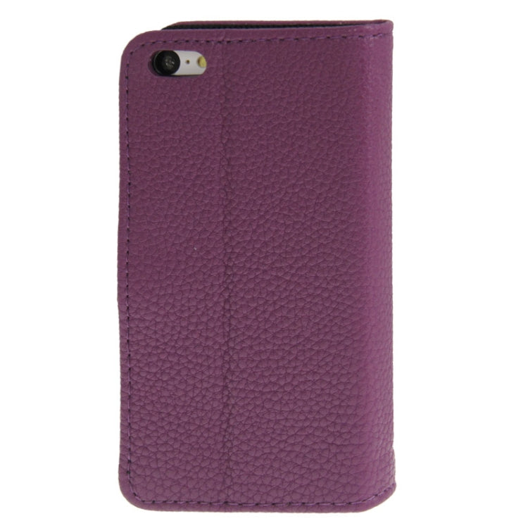 Litchi Texture Leather Case with Credit Card Slots & Holder for iPhone 5C
