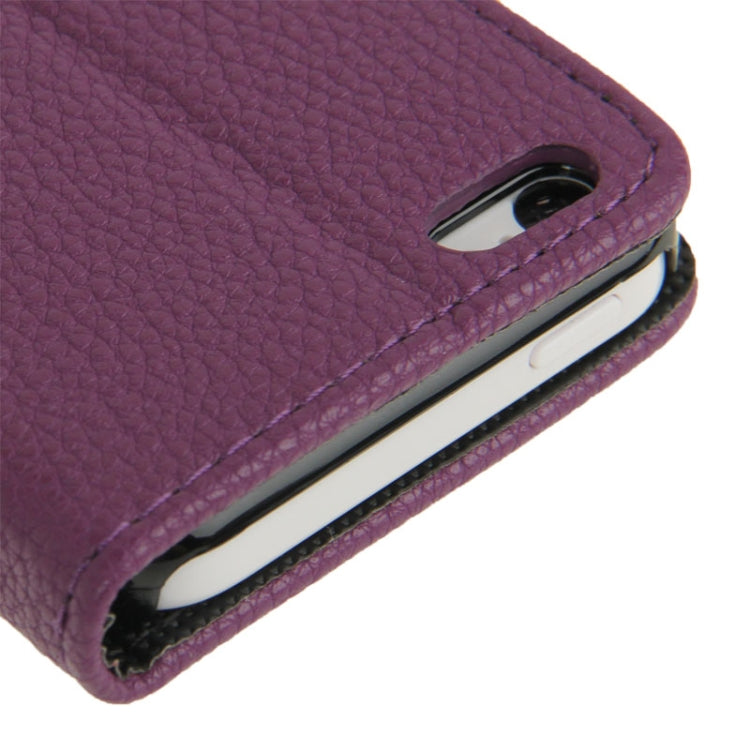 Litchi Texture Leather Case with Credit Card Slots & Holder for iPhone 5C