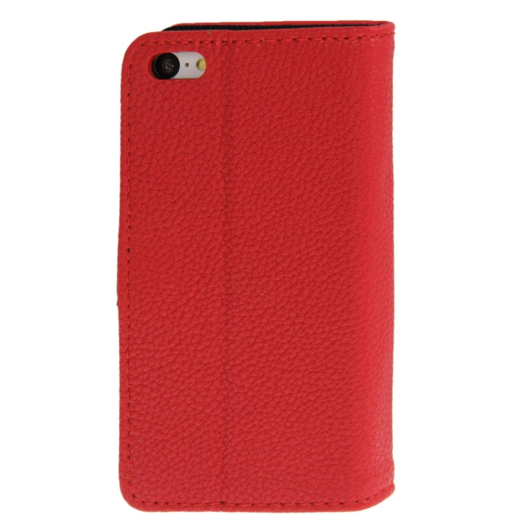 Litchi Texture Leather Case with Credit Card Slots & Holder for iPhone 5C