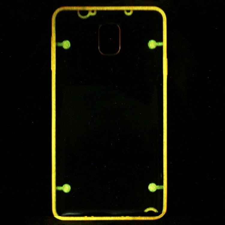Transparent Smooth Surface Plastic Case with Fluorescent Effect TPU Frame for iPhone 5C
