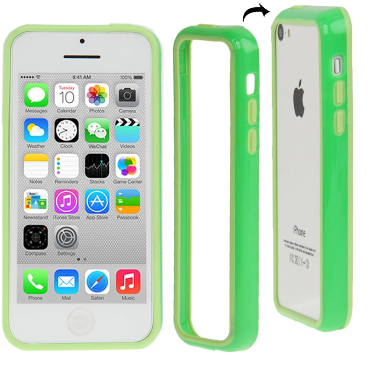 New Light Plastic + TPU Material Bumper Frame for iPhone 5C